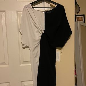 Black and White Two Tone Dress